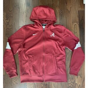 Nike Alabama Crimson Tide Hoodie Womens XL Red University Therma Fit Sweatshirt‎